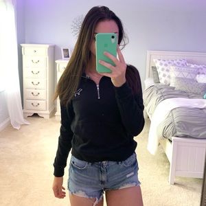 VS PINK Black Quarter Zip